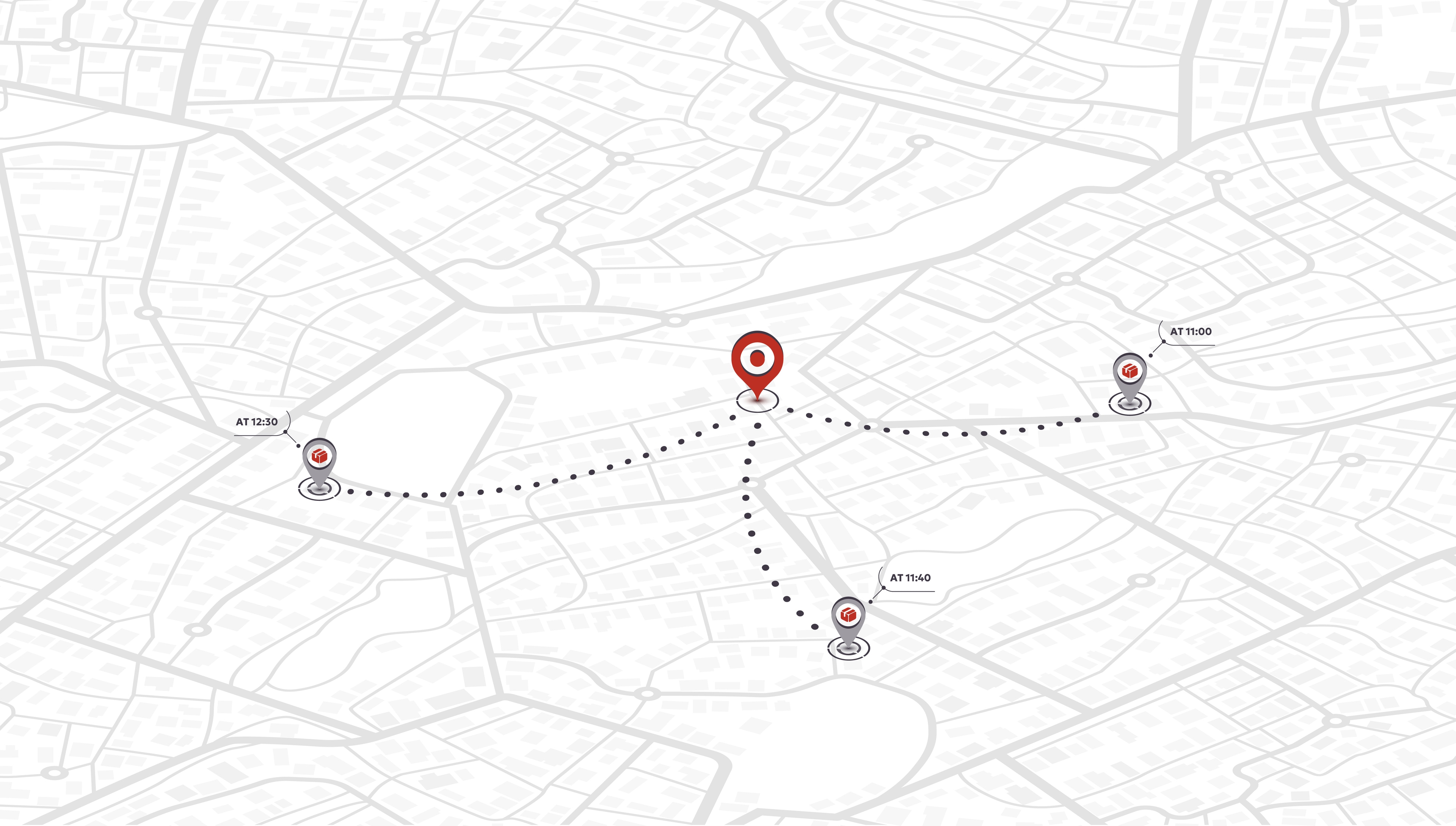 Map with location pins showing land positioning strategy